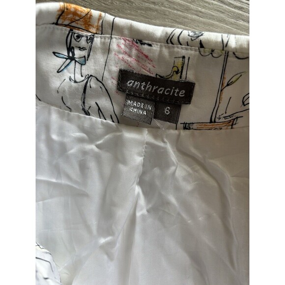 Conversational Parisian Dog Walking Boutique Embellished Print Zip Jacket Sz 6 - Picture 8 of 11